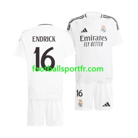 Tenue Real Madrid ENDRICK 16 Enfant Domicile 2024-2025 Maillot de Foot